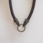 Crimson Wolf Knit Necklace