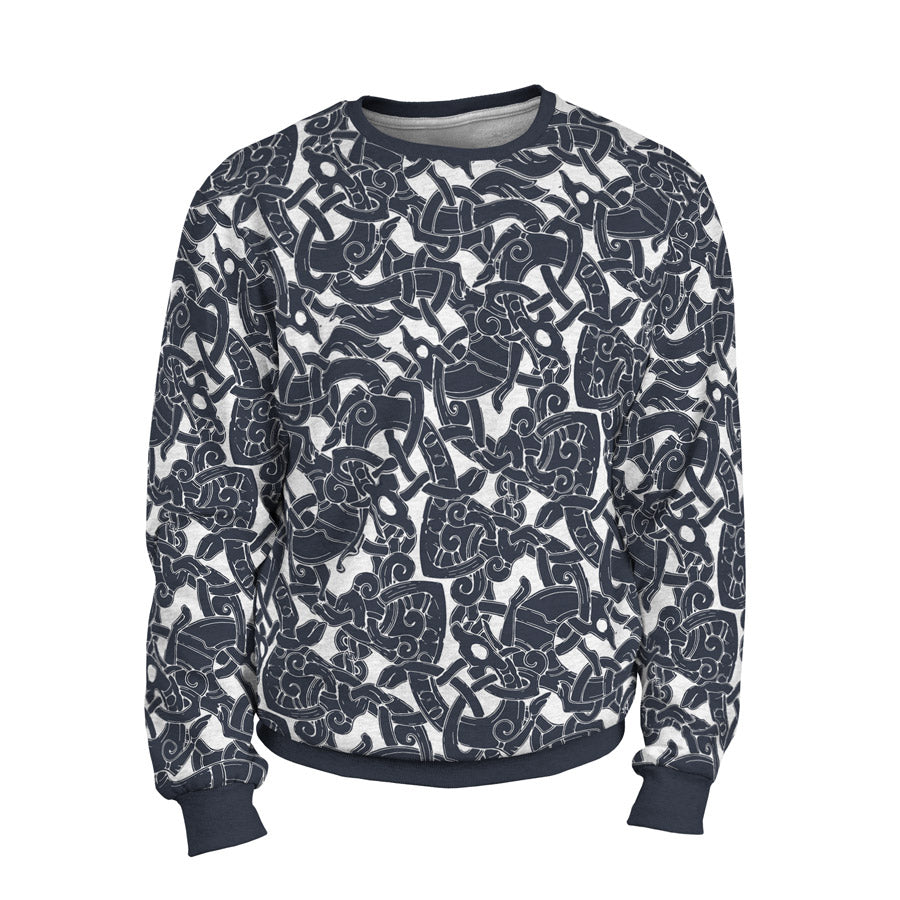 Jelling Wolf Pattern Sweatshirt